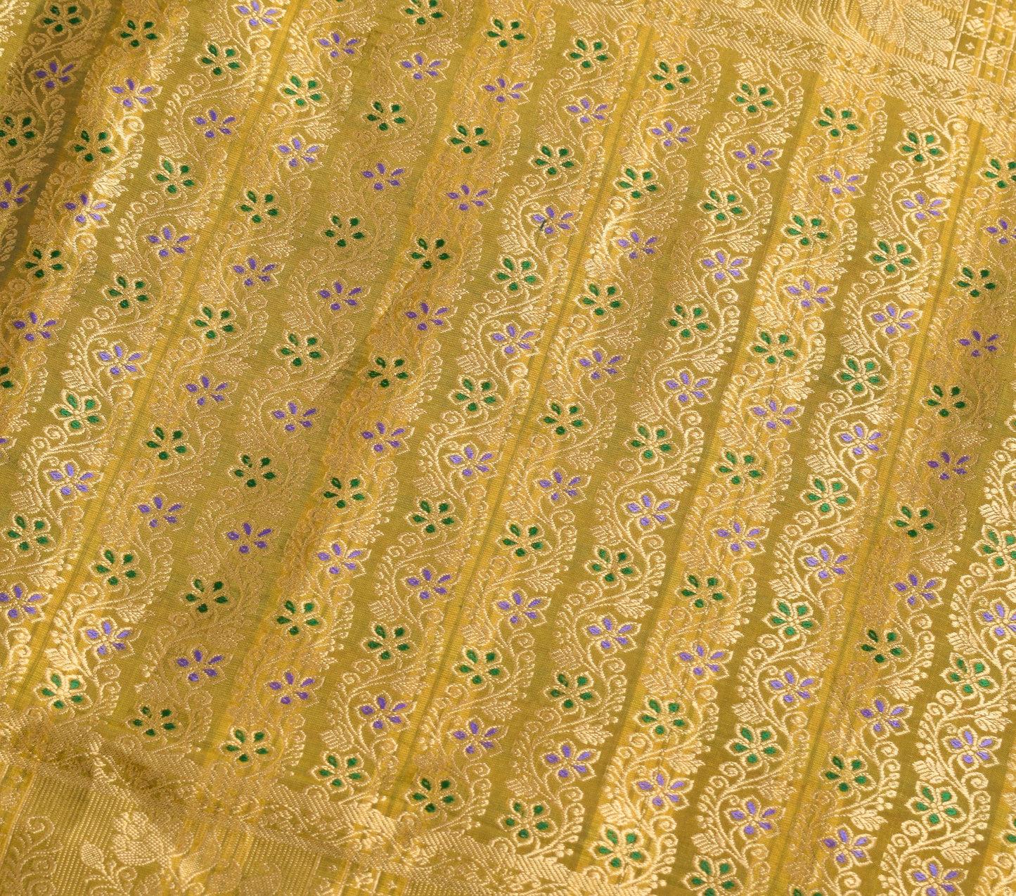 Sushila Vintage Pink Orange Saree Pure Silk Woven Zari Kanjeevaram Sari Fabric
