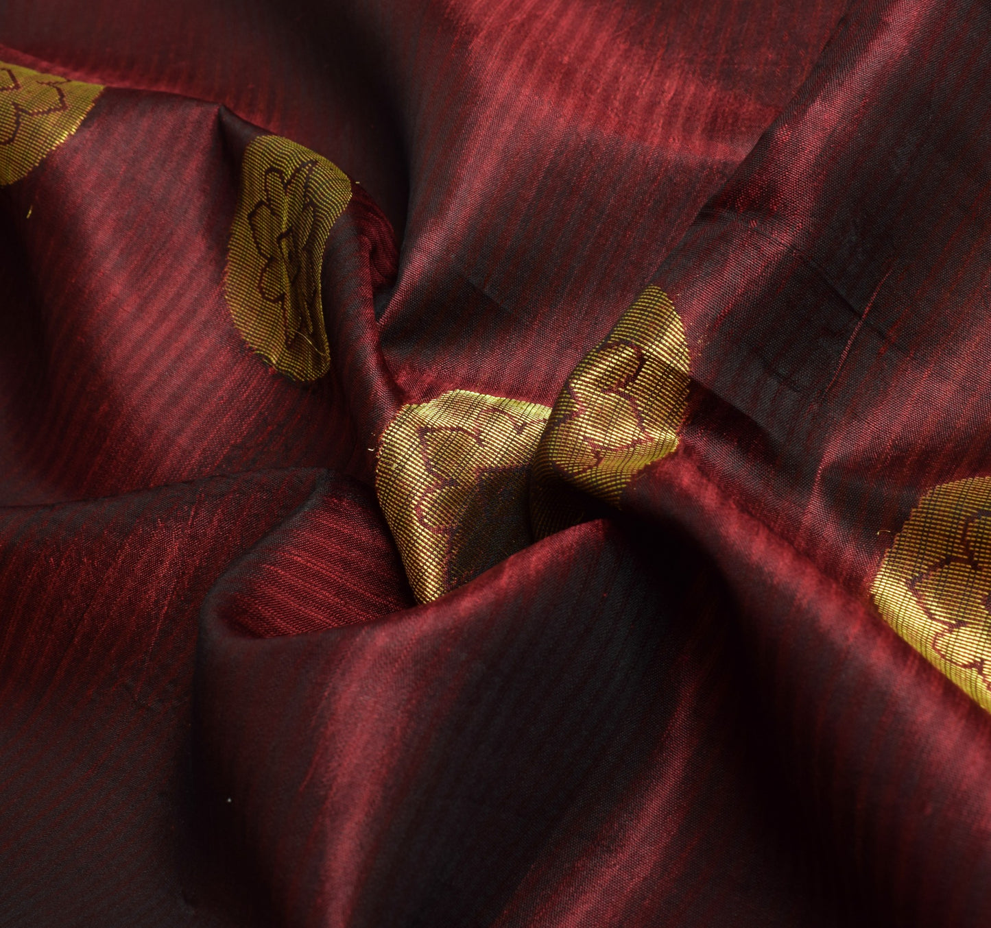 Sushila Vintage Pure South Silk Saree Zari Woven Maroon Wedding Soft Sari Fabric
