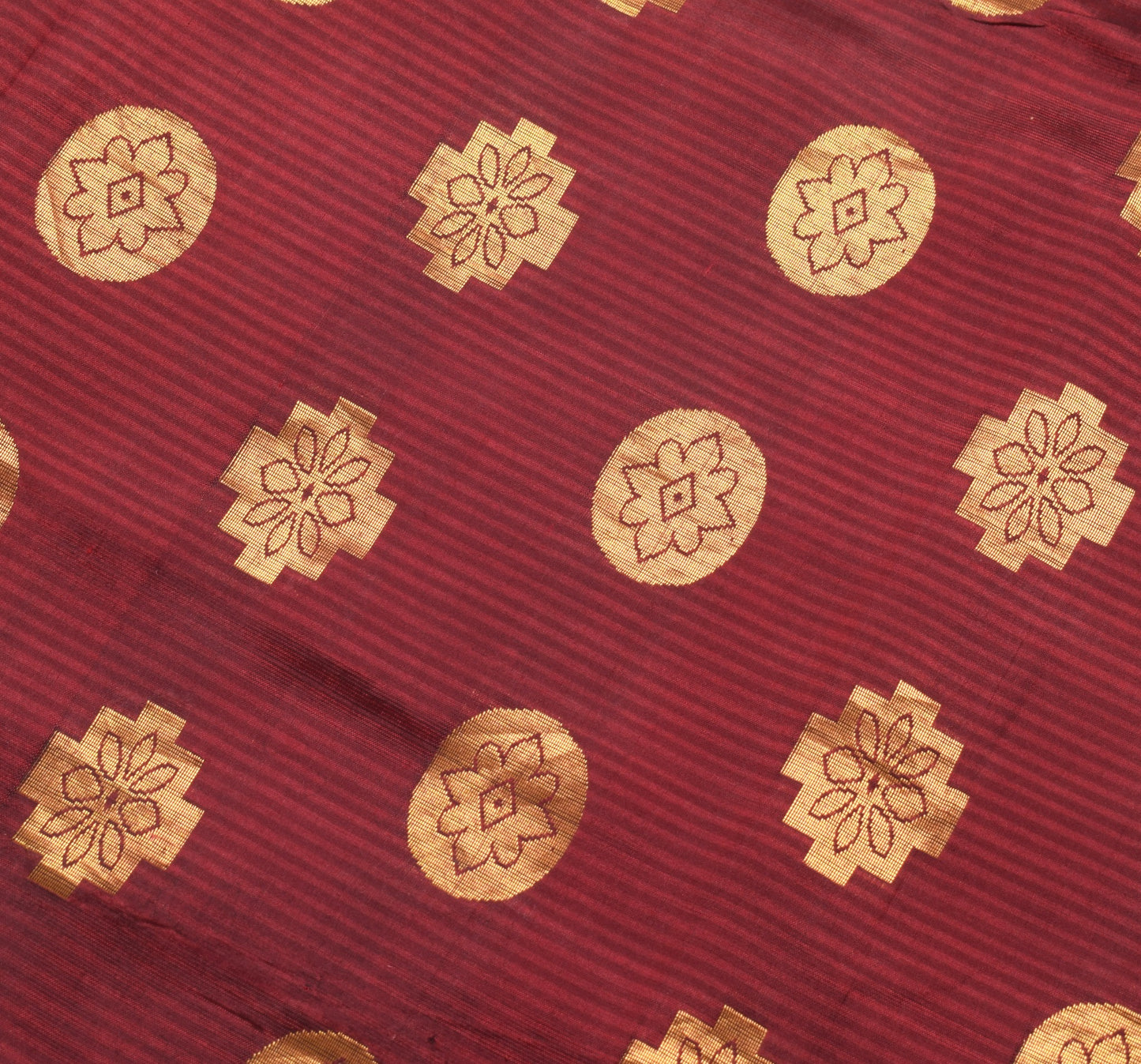 Sushila Vintage Pure South Silk Saree Zari Woven Maroon Wedding Soft Sari Fabric