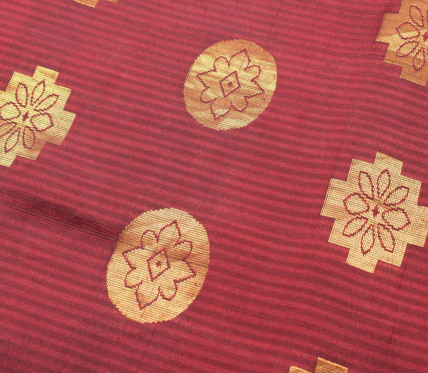 Sushila Vintage Pure South Silk Saree Zari Woven Maroon Wedding Soft Sari Fabric