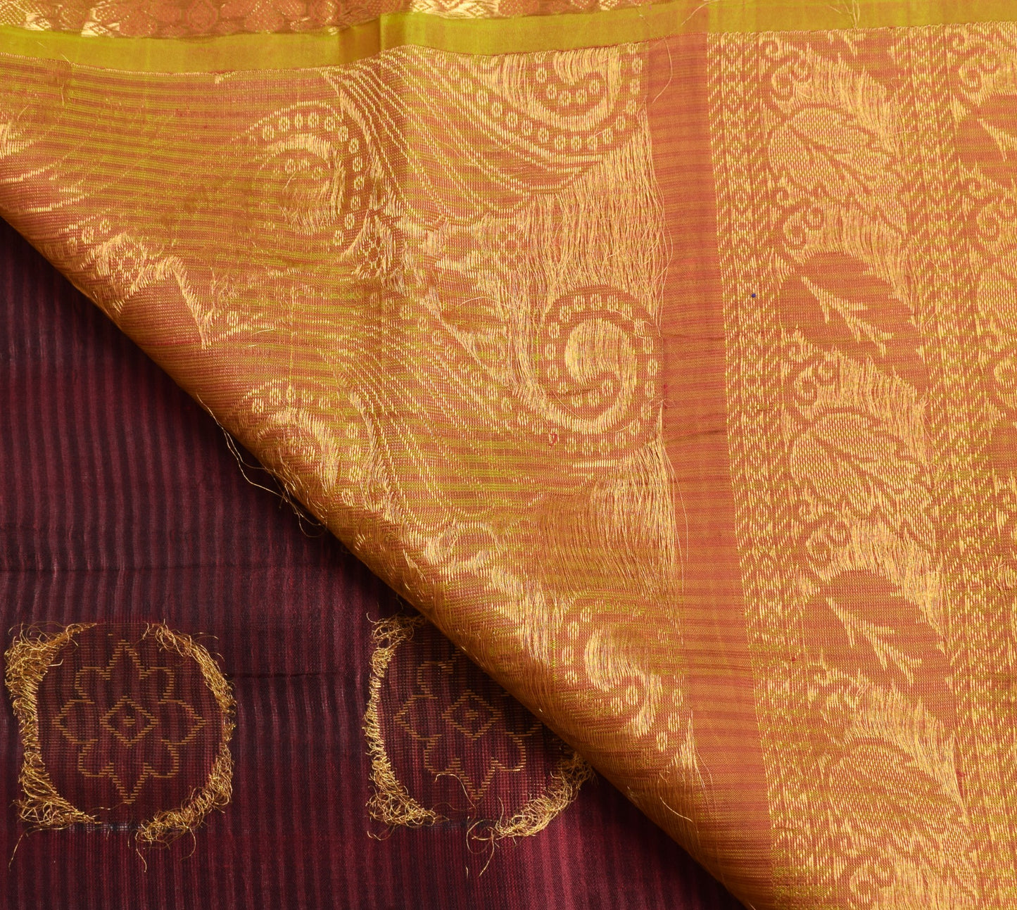 Sushila Vintage Pure South Silk Saree Zari Woven Maroon Wedding Soft Sari Fabric