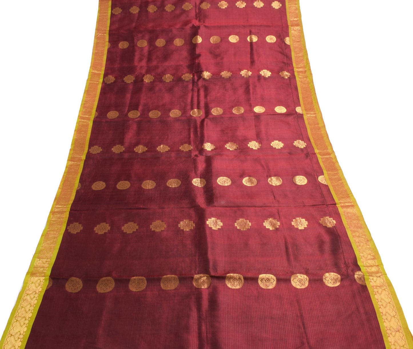 Sushila Vintage Pure South Silk Saree Zari Woven Maroon Wedding Soft Sari Fabric