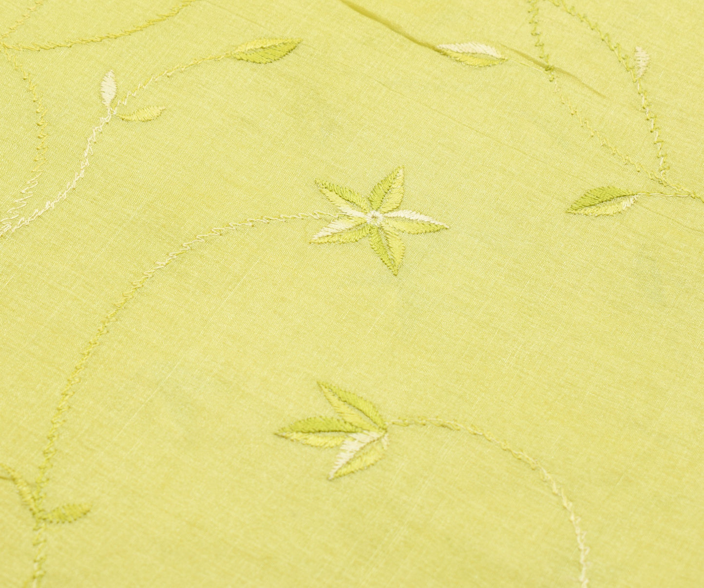 Sushila Vintage Green Floral Saree Pure Tussar Silk Woven Embroidery Sari Fabric