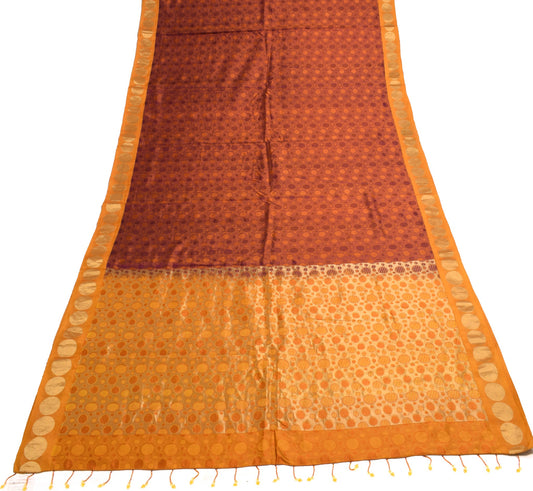 Sushila Vintage Pure Purple Saree Pure Silk Polka Dot Dual Tone Soft Sari Fabric