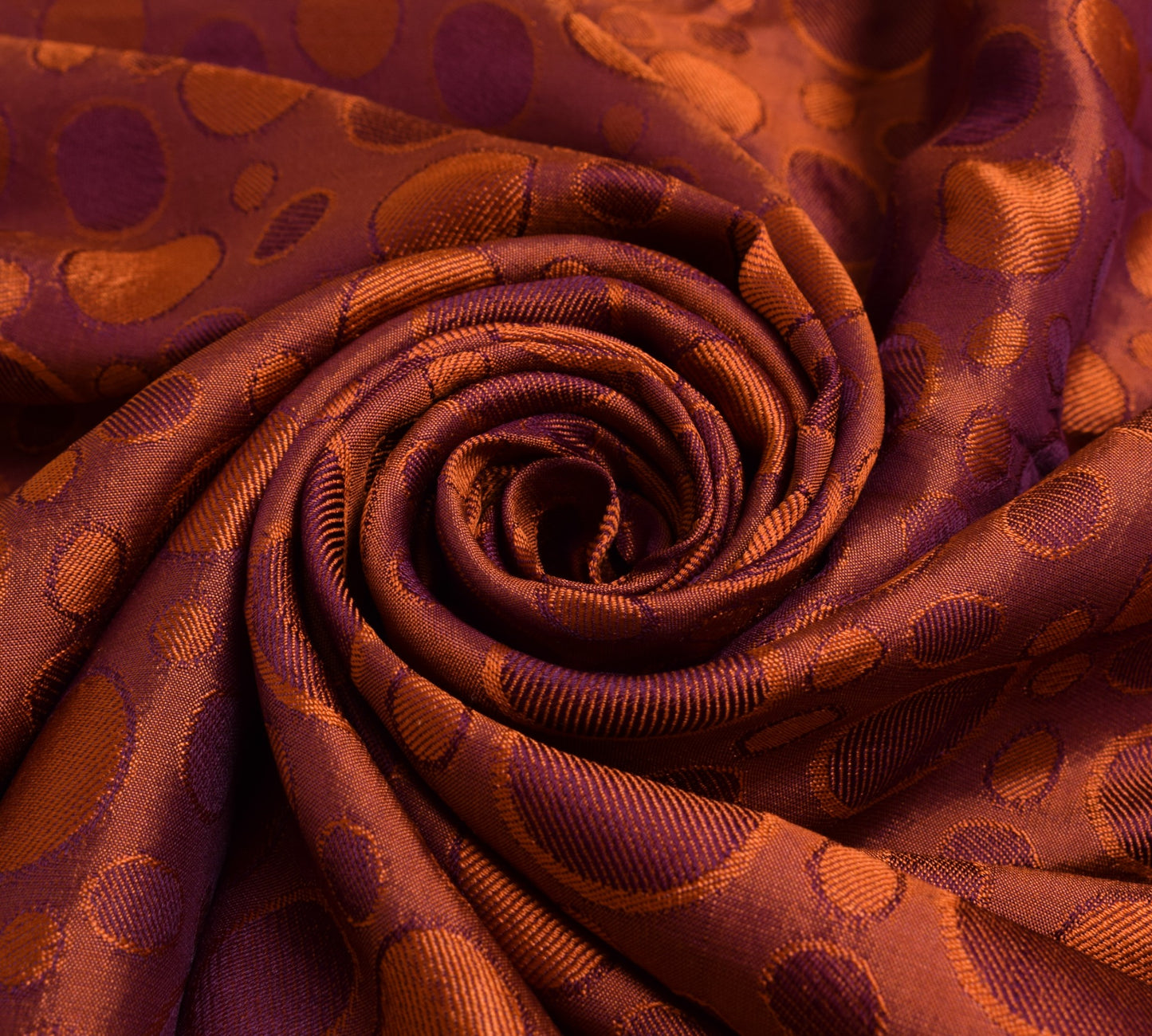 Sushila Vintage Pure Purple Saree Pure Silk Polka Dot Dual Tone Soft Sari Fabric