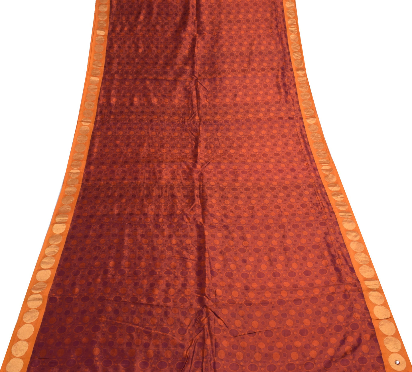 Sushila Vintage Pure Purple Saree Pure Silk Polka Dot Dual Tone Soft Sari Fabric