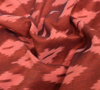 Sushila Vintage Pochampally Saree Hand Woven Ikat Patola Pure Cotton Sari Fabric