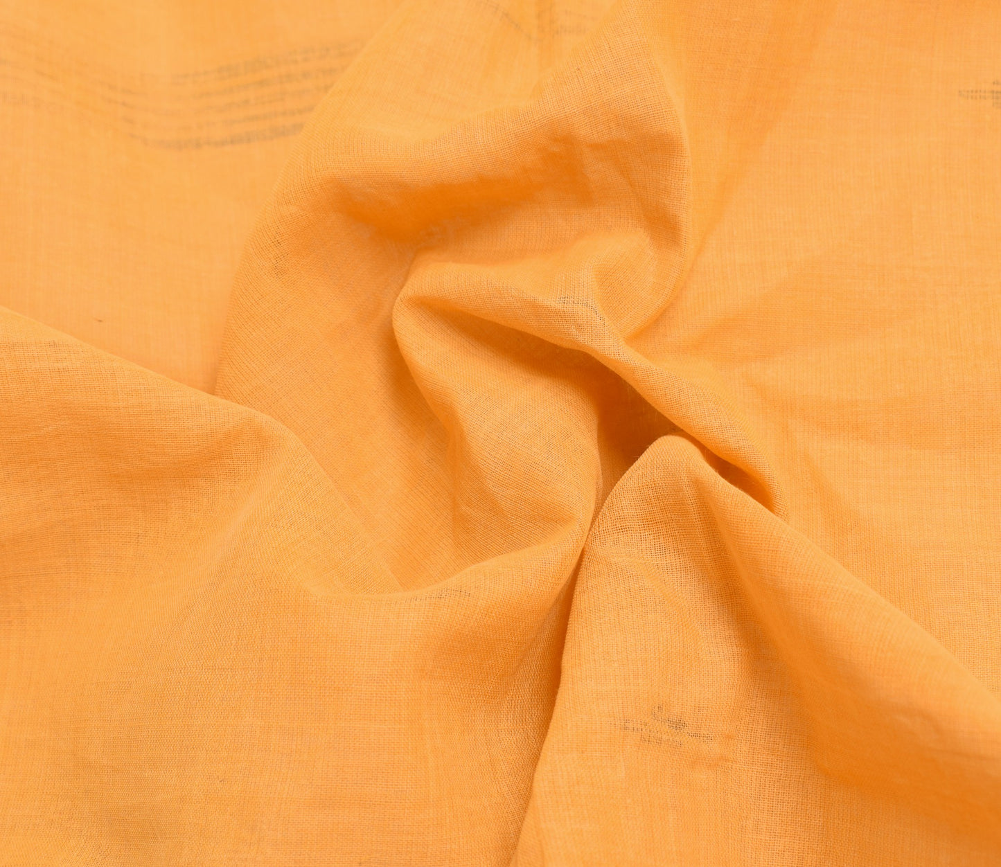 Sushila Vintage Pastel Orange Saree Tant Woven Pure Cotton Bengal Sari Fabric
