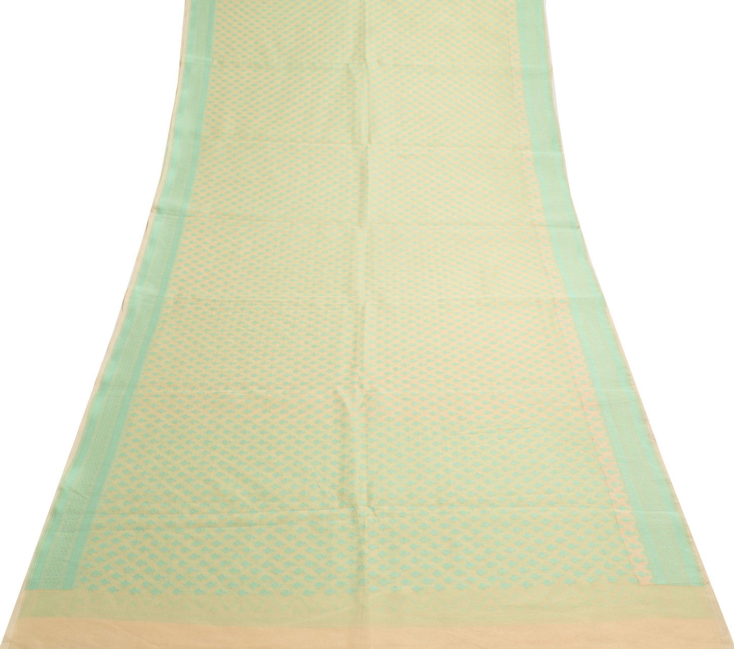 Sushila Vintage Cream Floral Saree Art Silk Floral Woven Traditional Sari Fabric