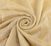 Sushila Vintage Cream Woven Saree 100% Pure Cotton Sari with Blouse Fabric