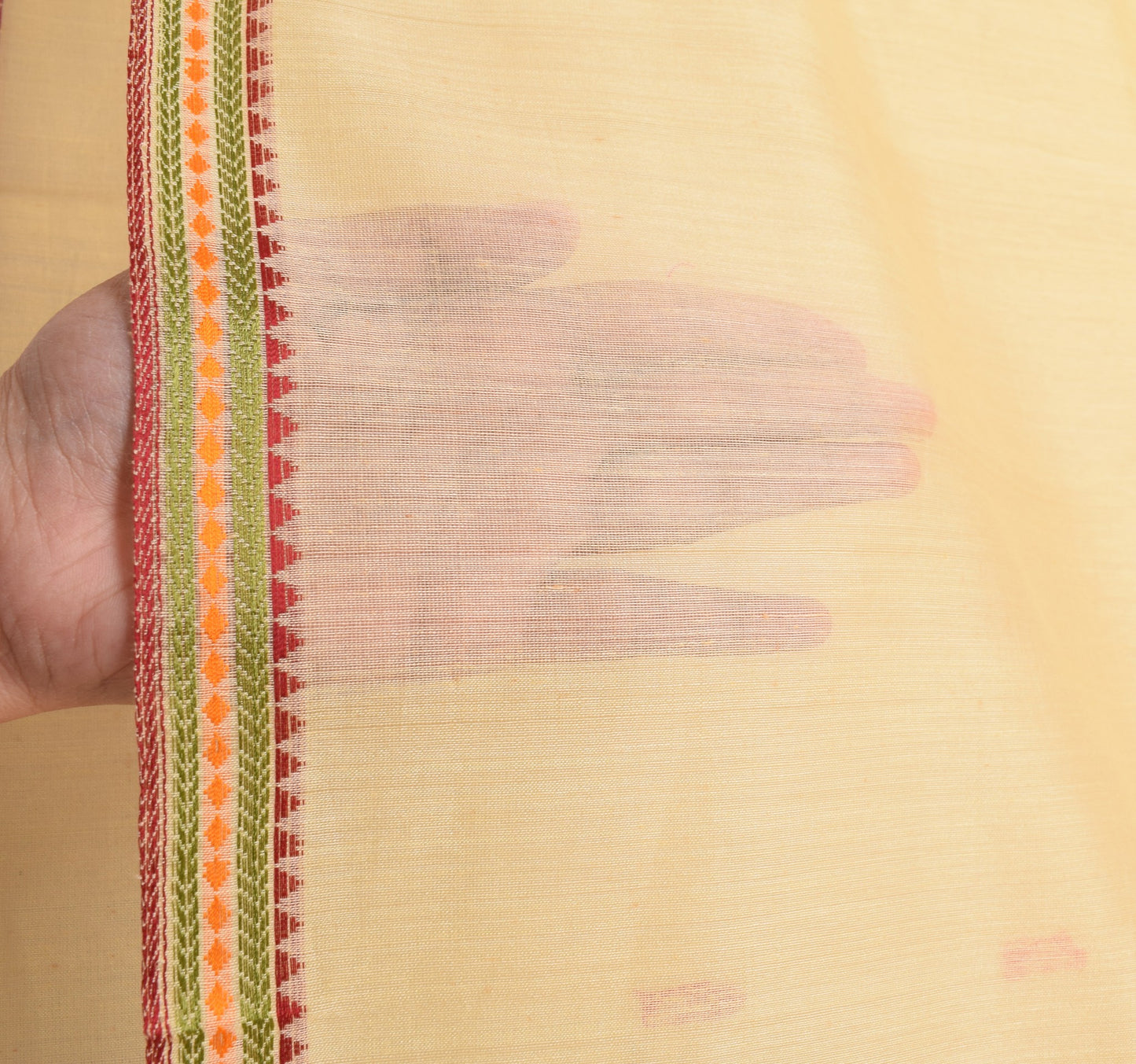 Sushila Vintage Cream Woven Saree 100% Pure Cotton Sari with Blouse Fabric