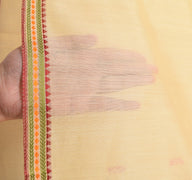 Sushila Vintage Cream Woven Saree 100% Pure Cotton Sari with Blouse Fabric