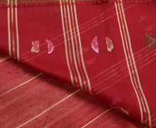 Sushila Vintage Cream Woven Saree 100% Pure Cotton Sari with Blouse Fabric