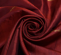 Sushila Vintage Maroon Kanjivaram Saree 100% Pure Silk Zari Brocade Sari Fabric
