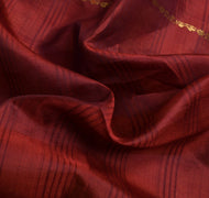 Sushila Vintage Maroon Kanjivaram Saree 100% Pure Silk Zari Brocade Sari Fabric