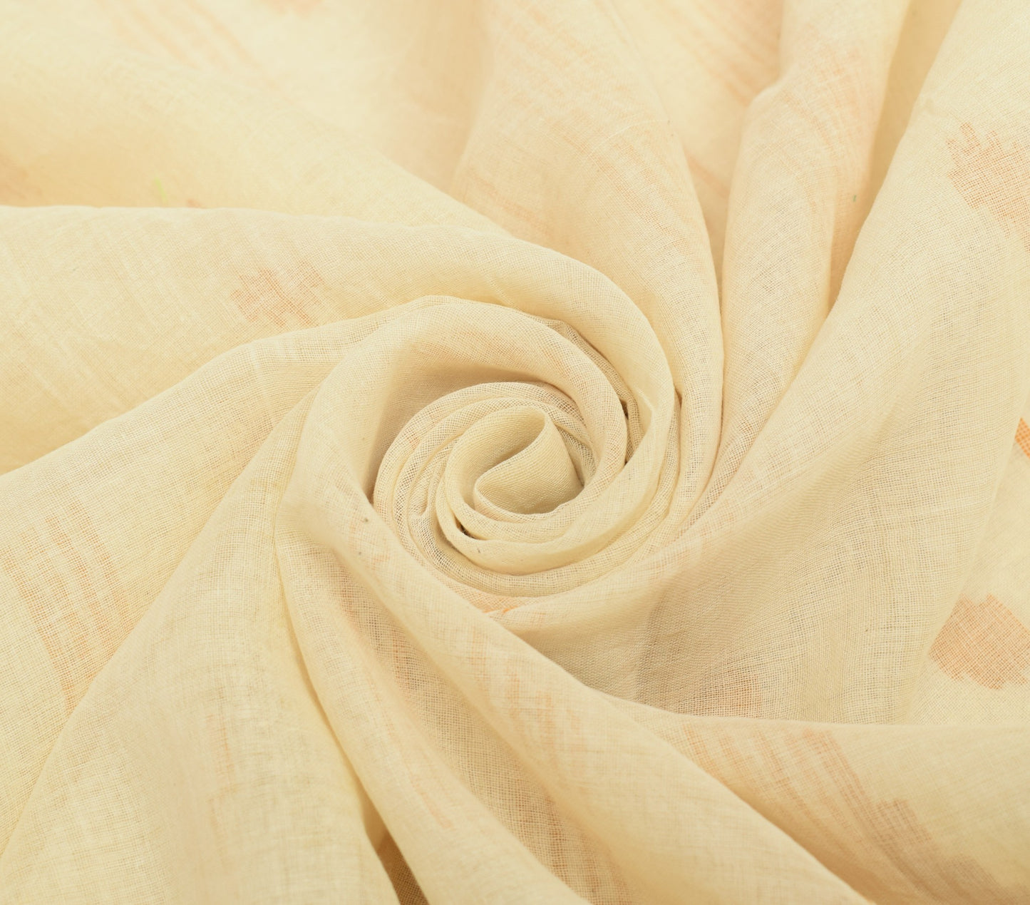 Sushila Vintage Cream Saree 100% Pure Cotton Bengal Tant Woven Soft Sari Fabric