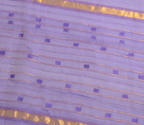 Sushila Vintage Dark Lavender Saree 100%Pure Silk Woven Indian Sari Craft Fabric