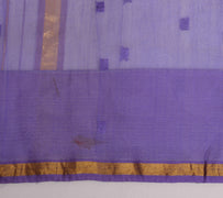 Sushila Vintage Dark Lavender Saree 100%Pure Silk Woven Indian Sari Craft Fabric