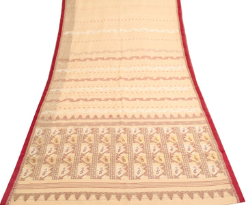 Sushila Vintage Heavy Sarees Pure Cotton Handwoven Dhakai Jamdani Sari Fabric