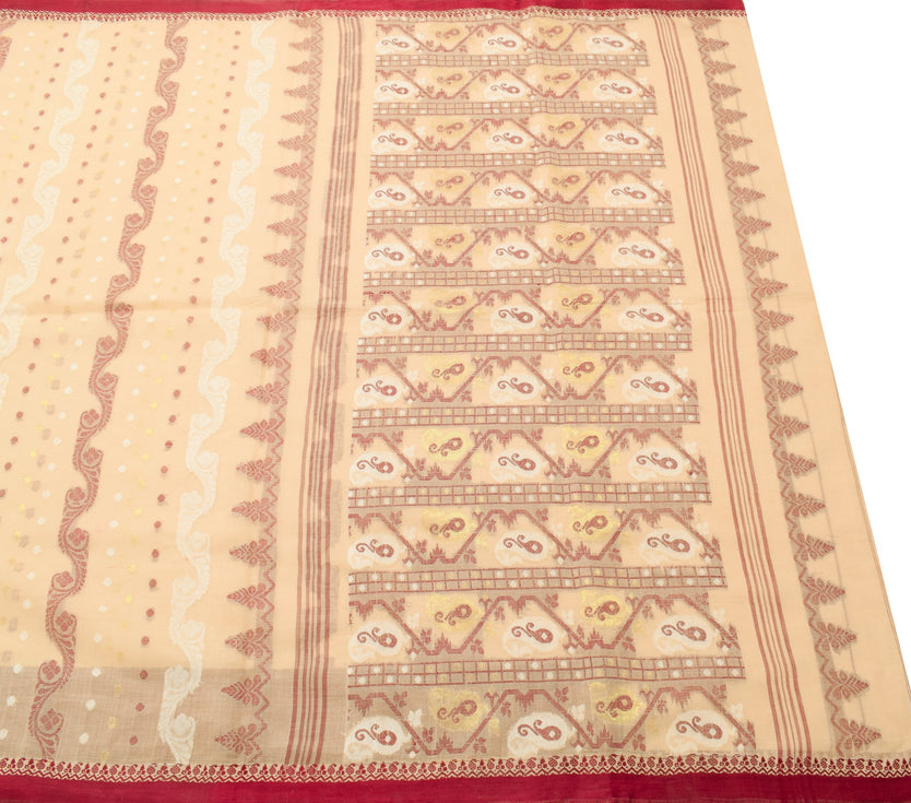 Sushila Vintage Heavy Sarees Pure Cotton Handwoven Dhakai Jamdani Sari Fabric