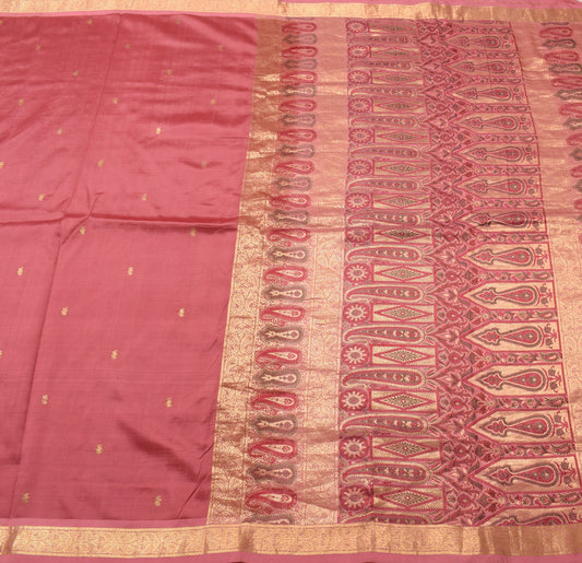 Sushila Vintage Zari Woven Saree 100%Pure Silk Soft Traditional 5 YD Sari Fabric