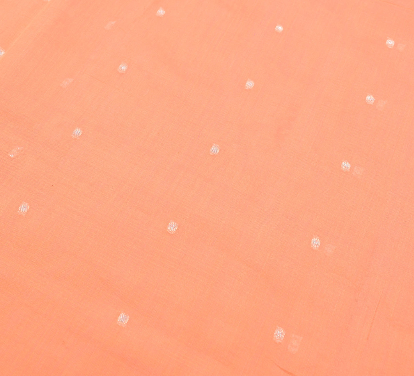Sushila Vintage Orange Saree 100% Pure Cotton Silk Zari Woven Indian Sari Fabric
