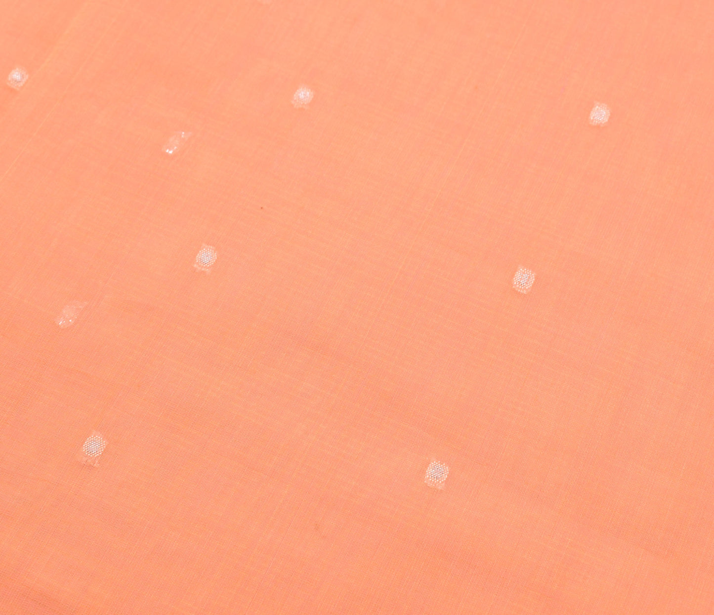 Sushila Vintage Orange Saree 100% Pure Cotton Silk Zari Woven Indian Sari Fabric