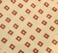 Sushila Vintage Cream Saree Pure Cotton Hand Block Printed & Woven Sari Fabric