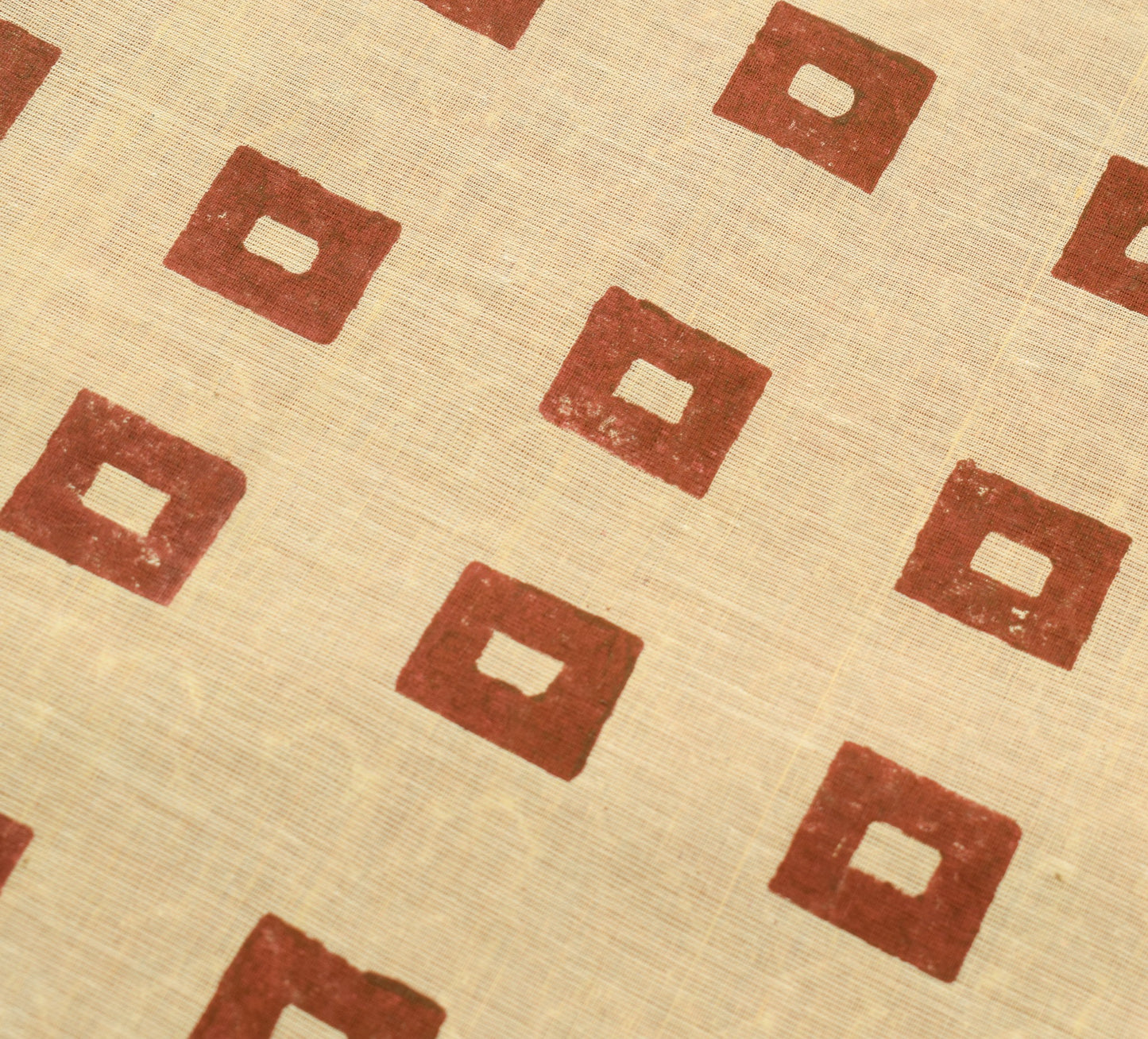 Sushila Vintage Cream Saree Pure Cotton Hand Block Printed & Woven Sari Fabric