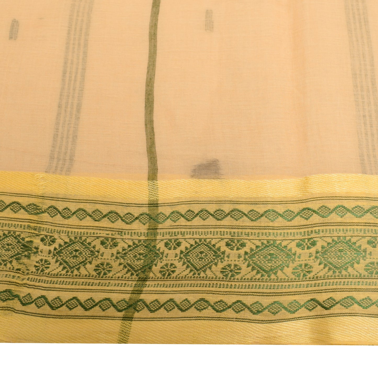 Sushila Vintage Bengal Tant Woven Saree 100% Pure Cotton Bengal 5 YD Sari Fabric
