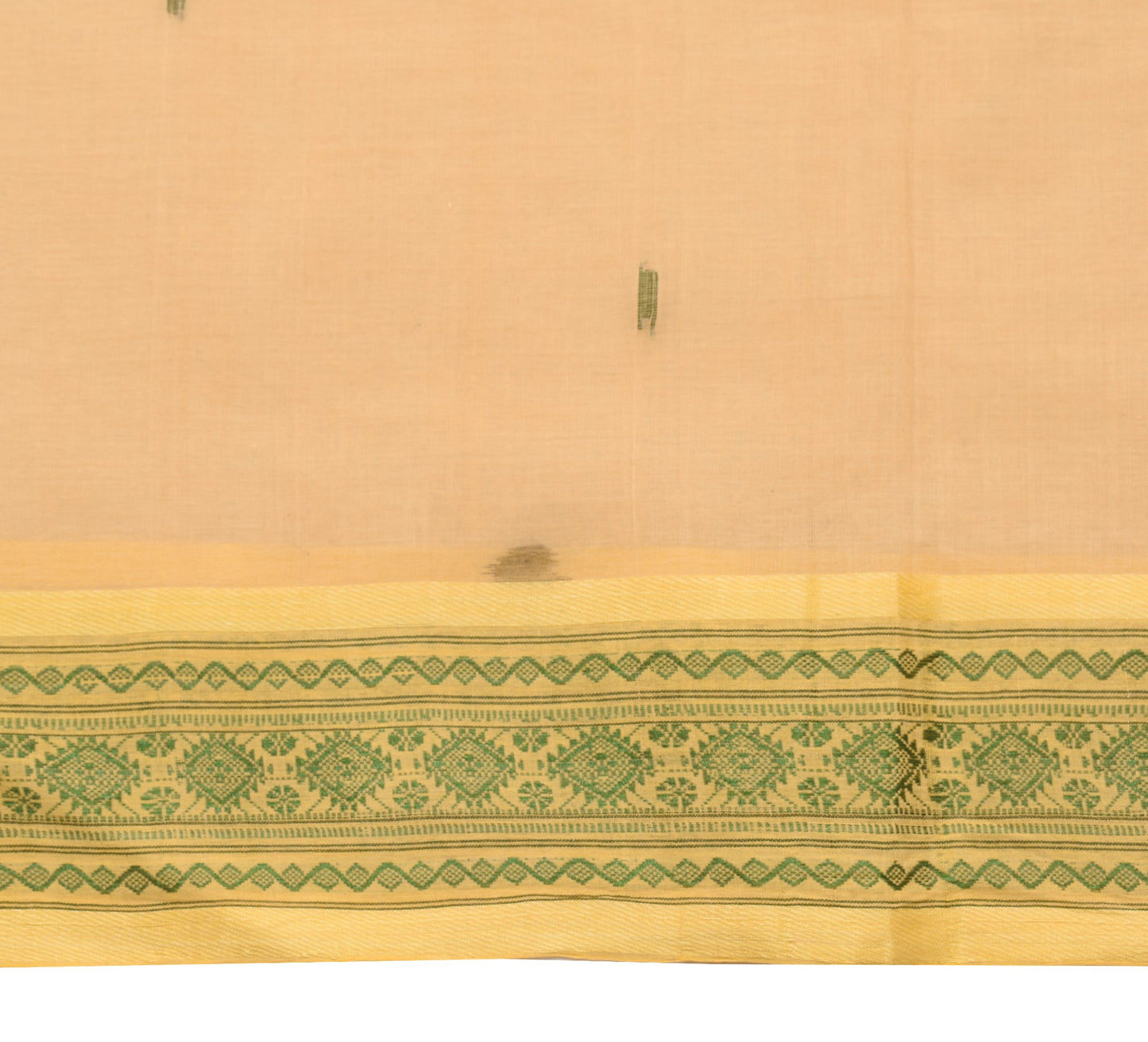 Sushila Vintage Bengal Tant Woven Saree 100% Pure Cotton Bengal 5 YD Sari Fabric
