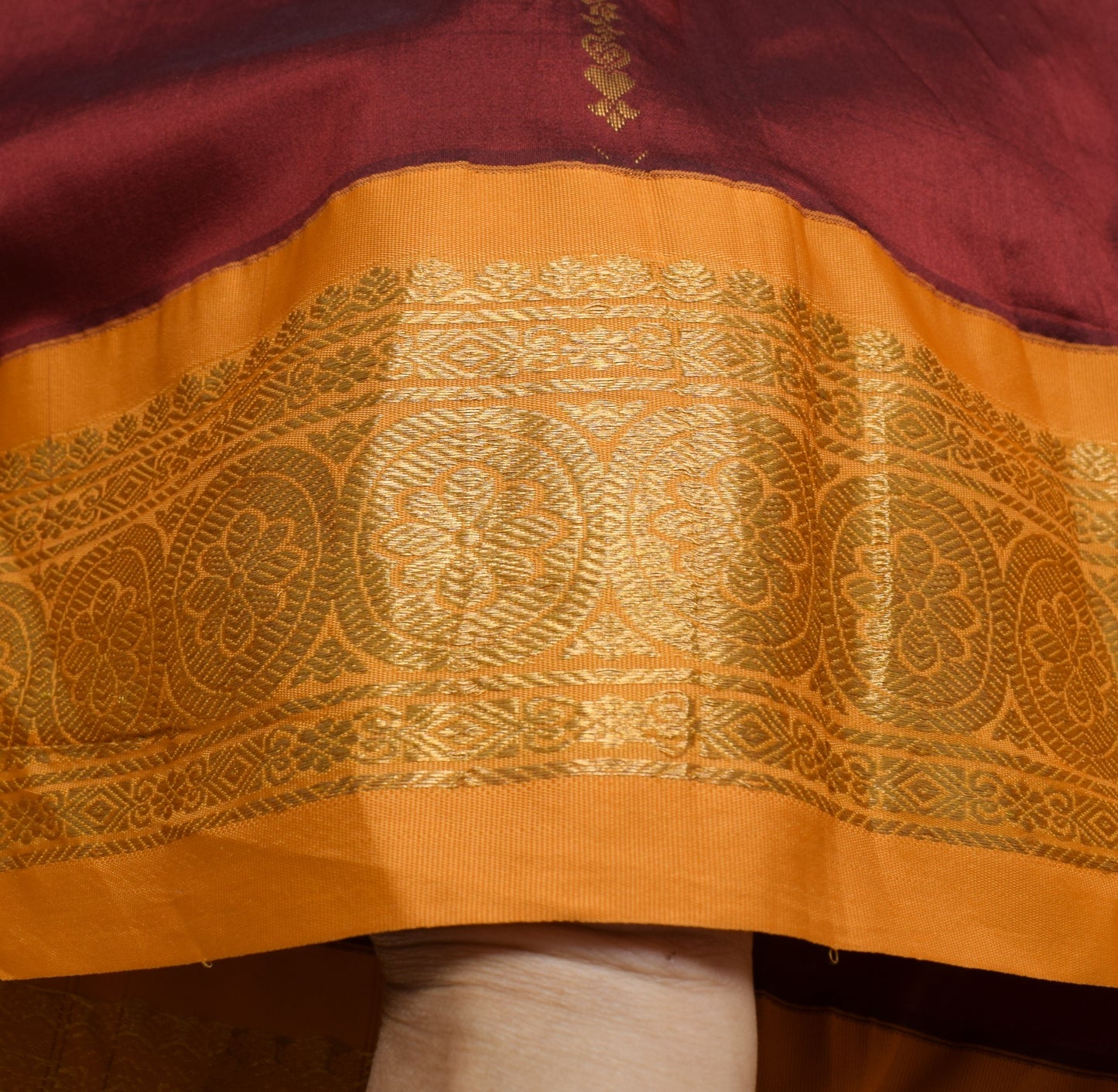 Sushila Vintage Maroon Premium Saree 100%Pure Silk Zari Brocade Soft Sari Fabric