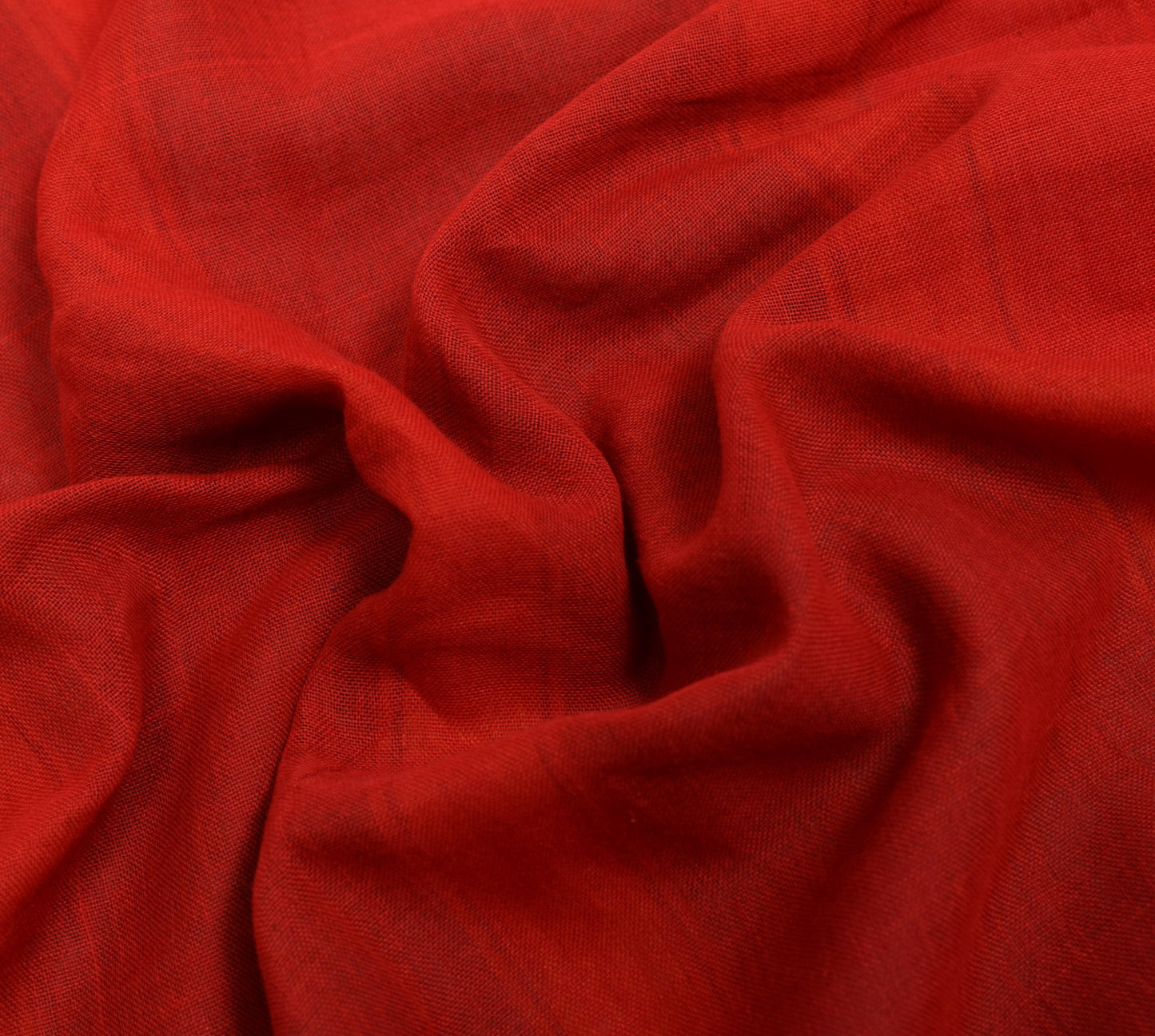 Sushila Vintage Baluchari Woven Saree 100%Pure Cotton Red Soft Sari Craft Fabric