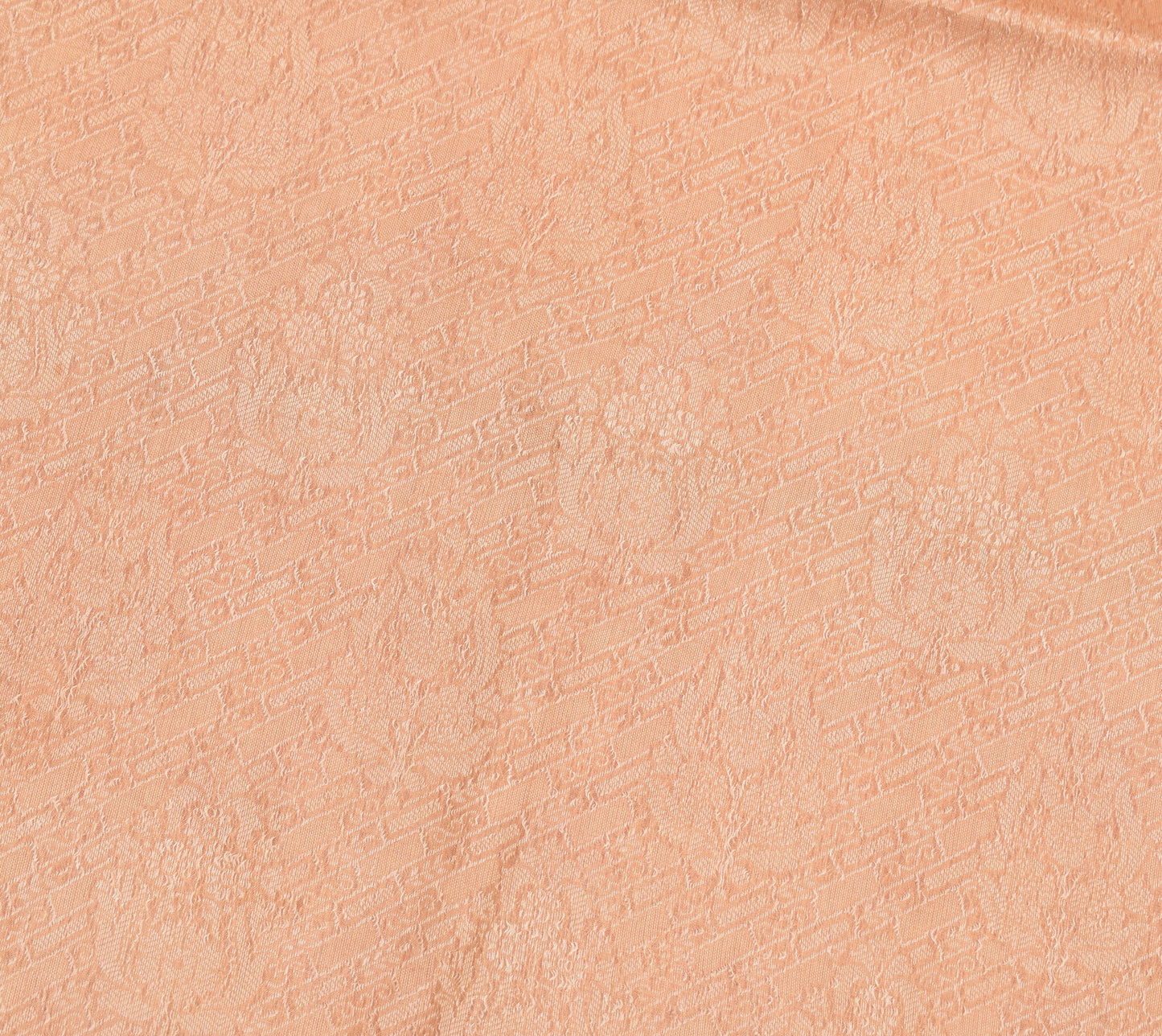 Sushila Vintage Dark Peach Saree Pure Tussar Silk Resahm Woven Sari Craft Fabric