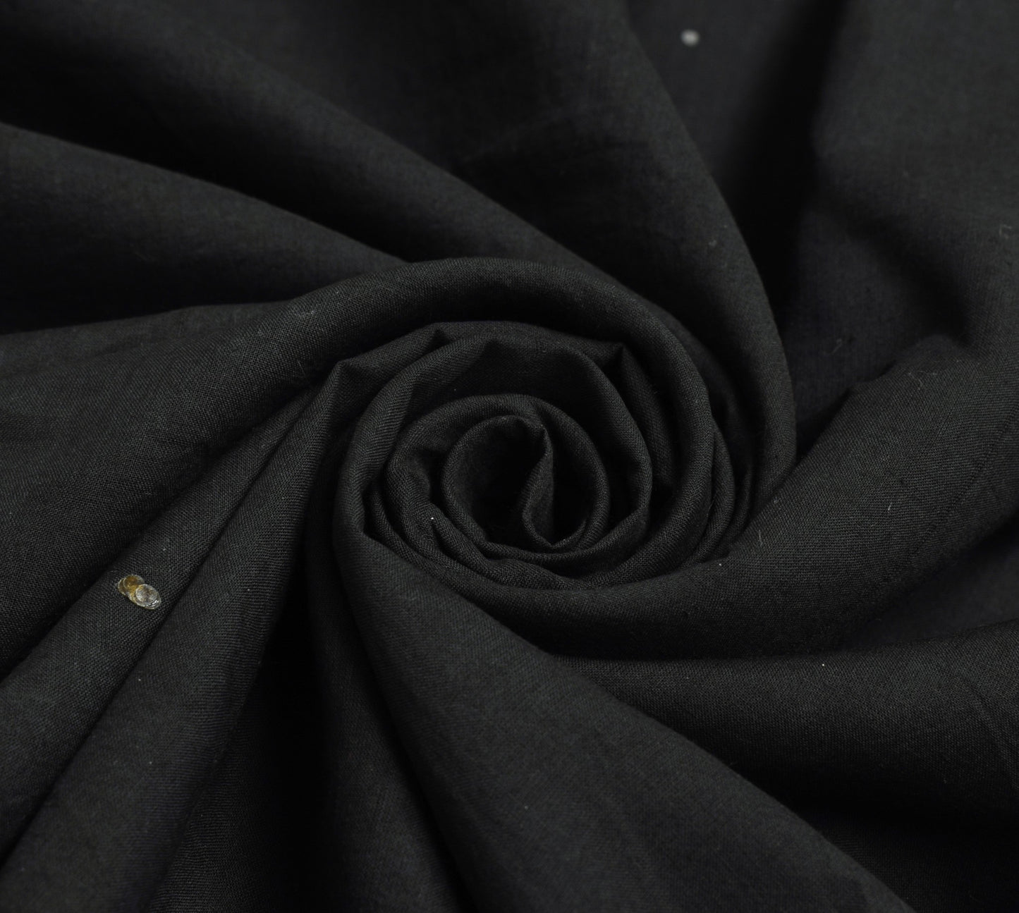 Sushila Vintage 100% Pure Cotton Saree Woven Black Peacock Sari Craft 5YD Fabric