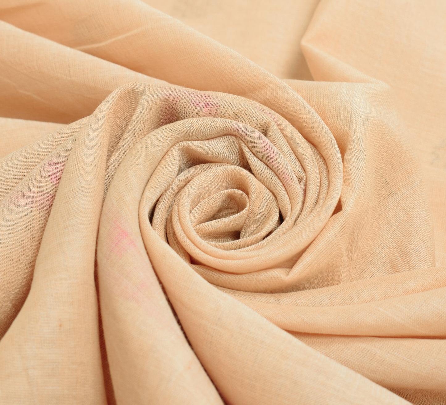 Sushila Vintage Beige Zari Woven Saree with Pink Border Pure Cotton Sari Fabric