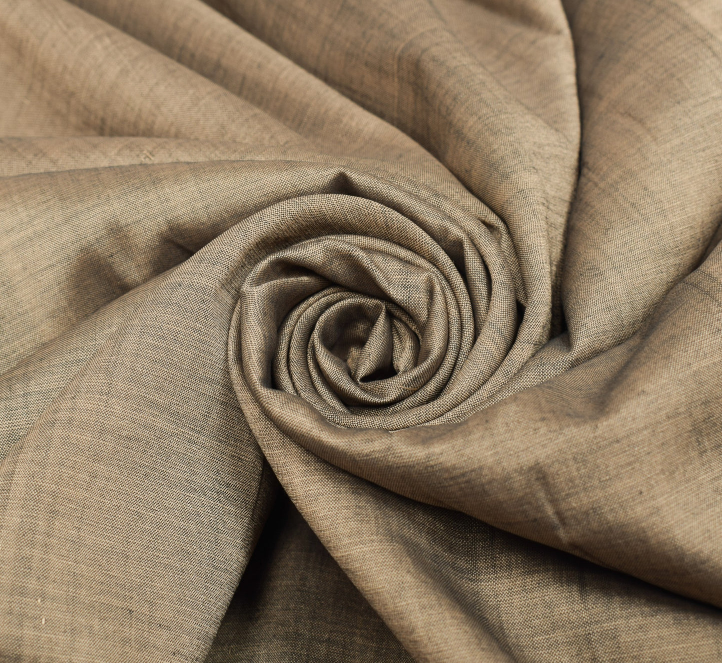 Sushila Vintage Brown Baluchari Saree Pure Cotton Hand Woven HEAVY Sari Fabric