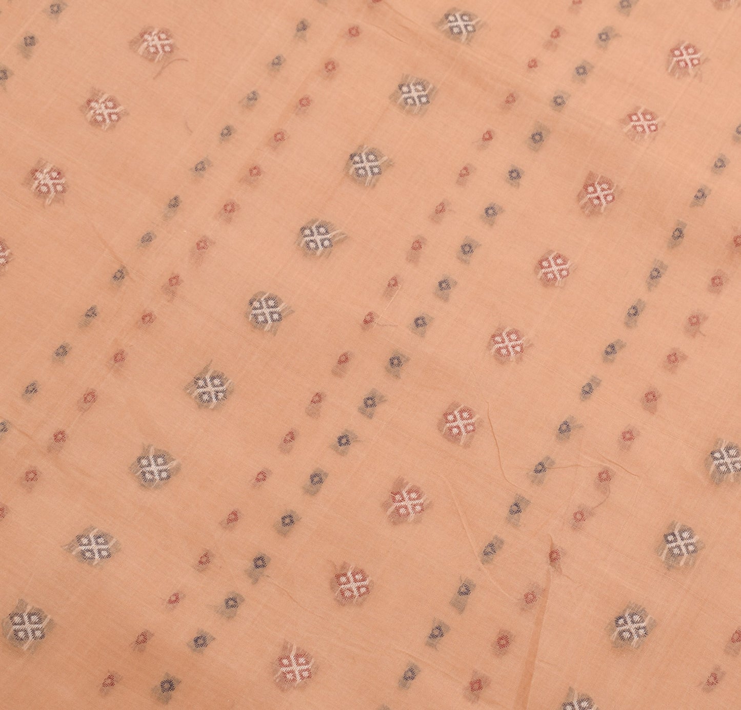 Sushila Vintage Hand Woven Premium Saree 100%Pure Cotton Brown Sari Craft Fabric