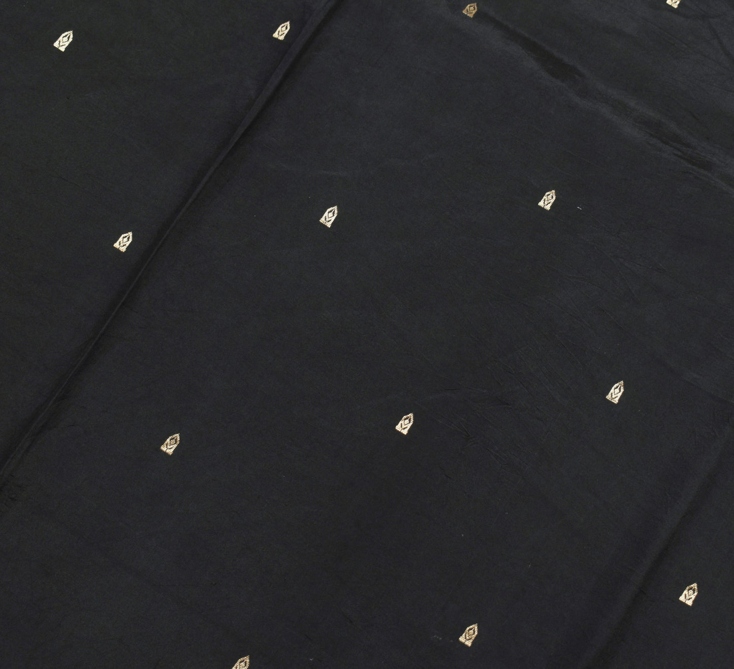 Sushila Vintage Heavy Sarees Pure South Silk Zari Brocade Zari Sari Black Fabric