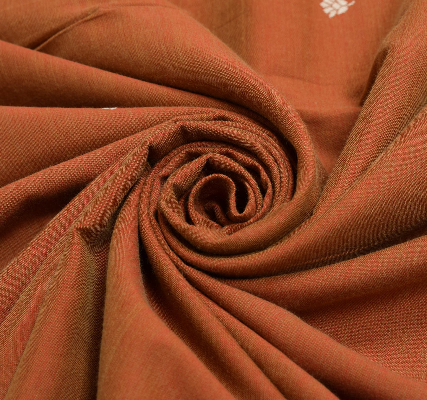 Sushila Vintage Brown Saree 100% Pure Cotton Soft Hand Woven Craft Sari Fabric