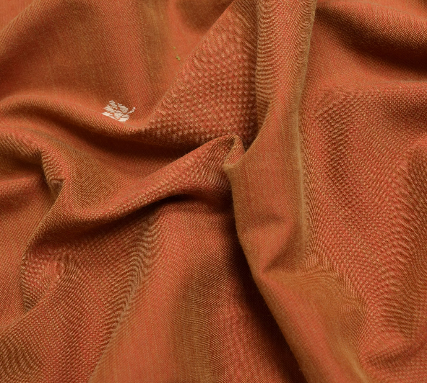 Sushila Vintage Brown Saree 100% Pure Cotton Soft Hand Woven Craft Sari Fabric