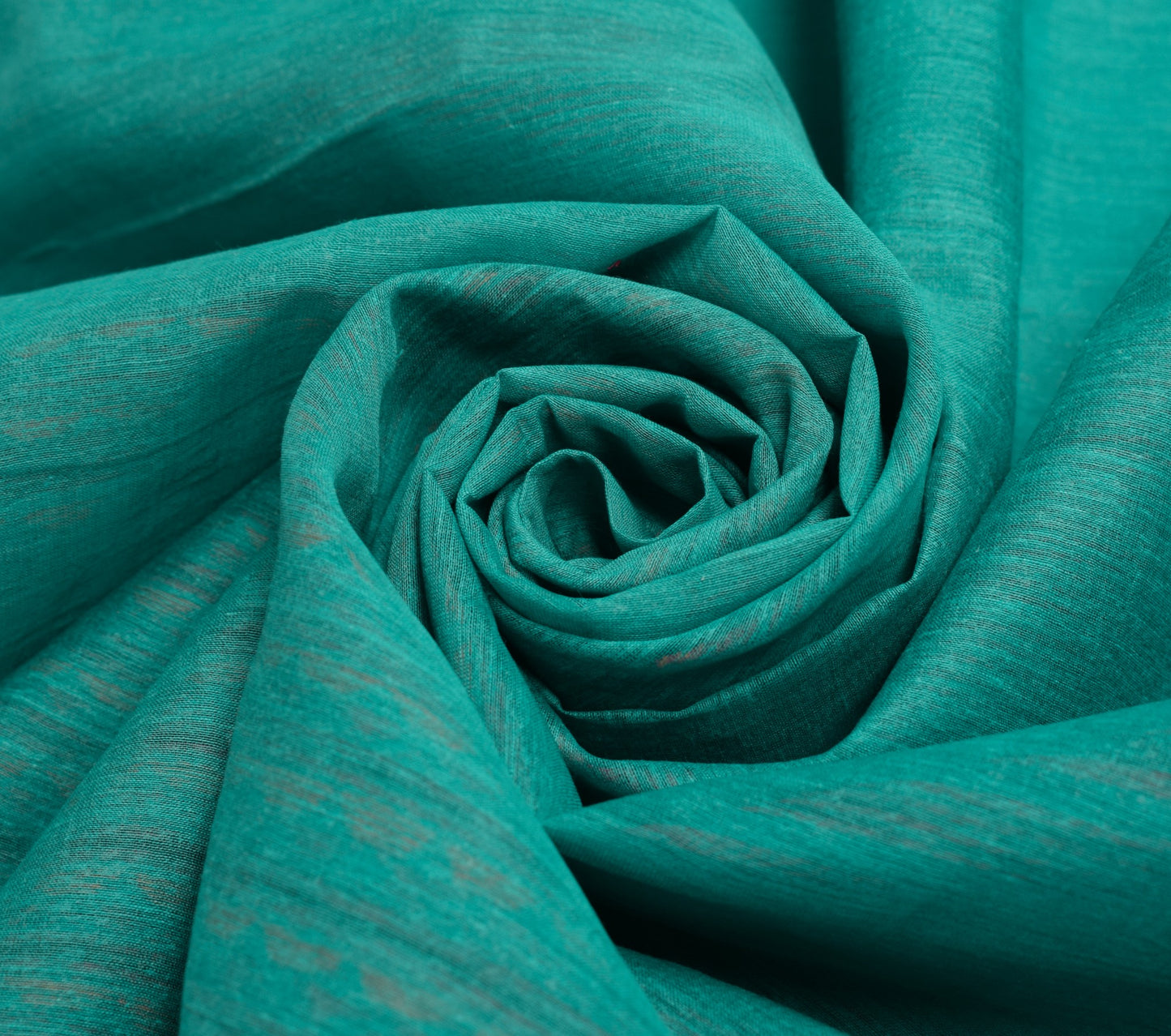 Sushila Vintage Turquoise Green Saree 100% Pure Cotton Woven Indian Sari Fabric