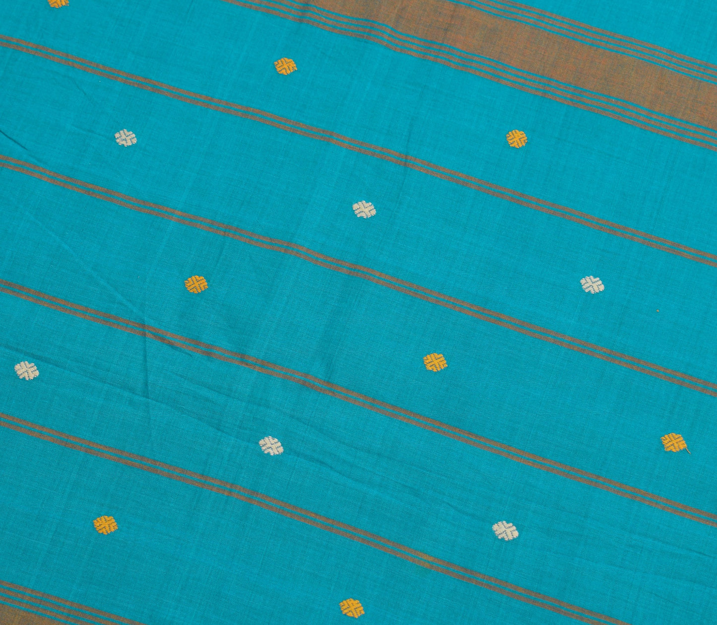 Sushila Vintage Handloom Saree Peacock Elephant Blue Pure Narayani Cotton Saree