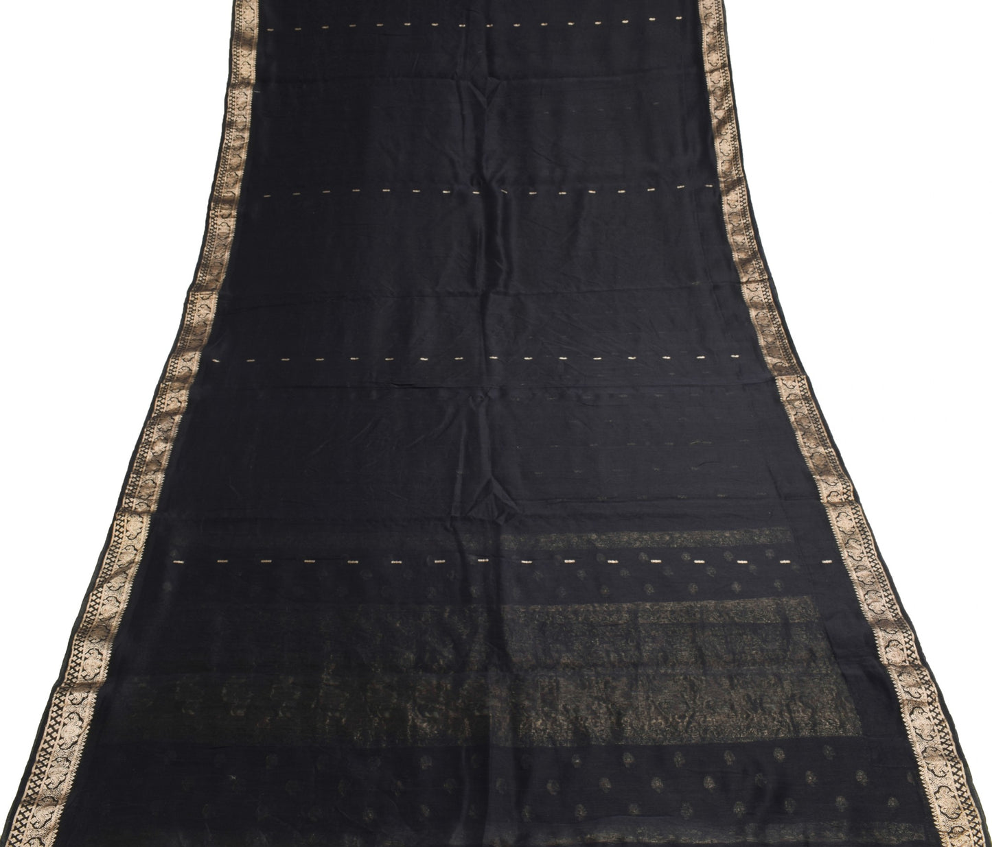 Sushila Vintage Zari Brocade Saree Pure Cotton HEAVY Traditional Sari Fabric