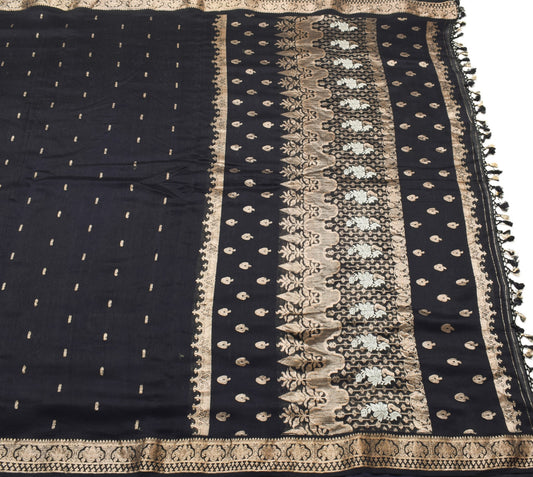 Sushila Vintage Zari Brocade Saree Pure Cotton HEAVY Traditional Sari Fabric
