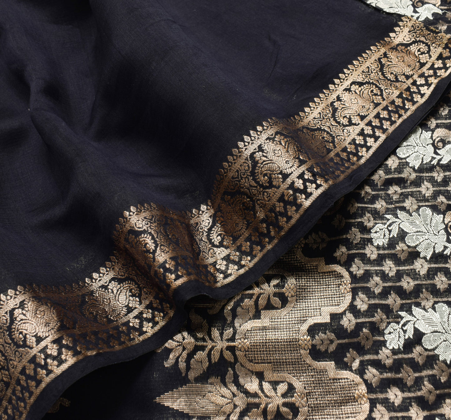 Sushila Vintage Zari Brocade Saree Pure Cotton HEAVY Traditional Sari Fabric