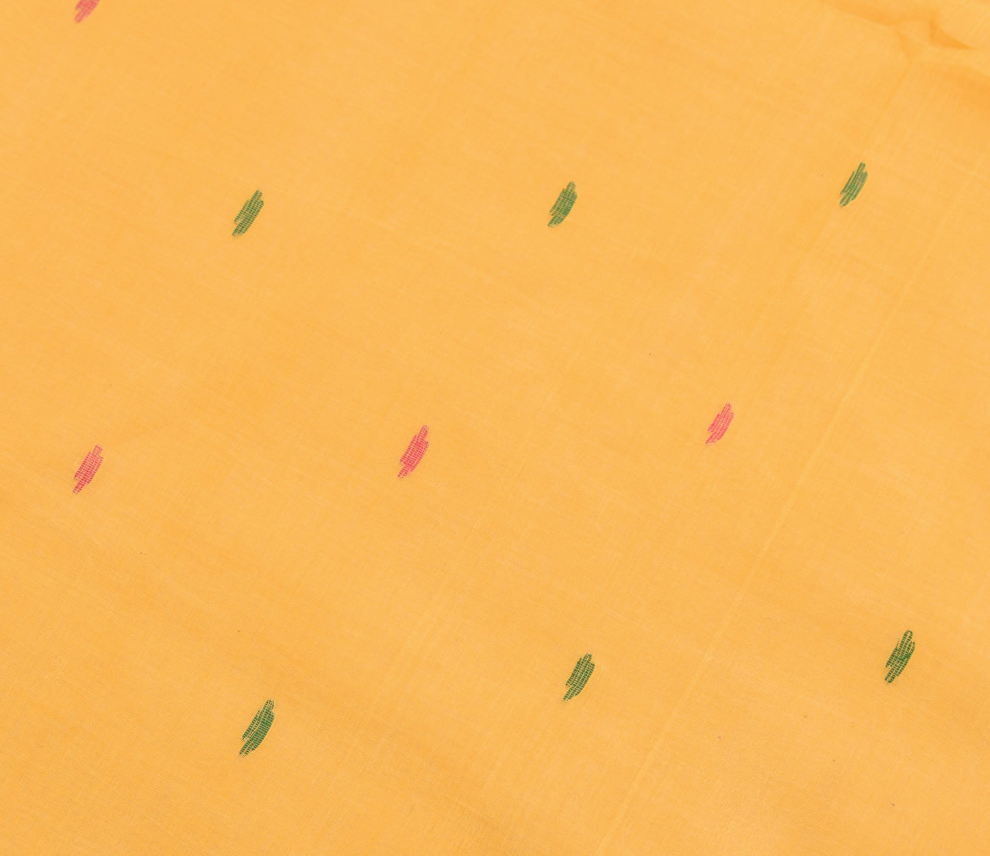 Sushila Vintage Bengal Tant Saree 100% Pure Cotton Yellow Woven 5 YD Sari Fabric