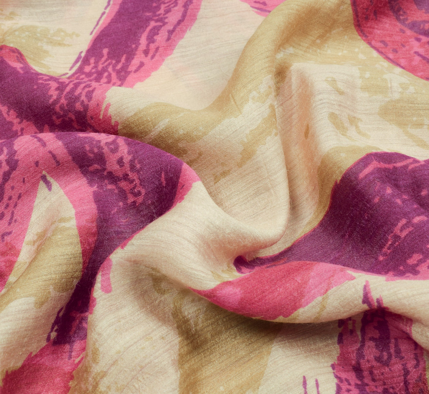 Sushila Vintage Pure khadi Silk Saree Printed with Woven Border Soft Sari Fabric