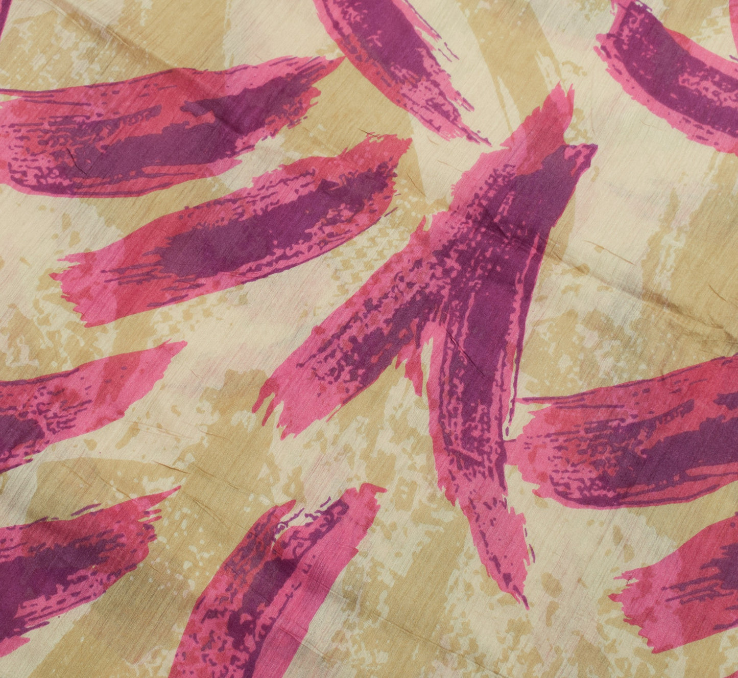 Sushila Vintage Pure khadi Silk Saree Printed with Woven Border Soft Sari Fabric