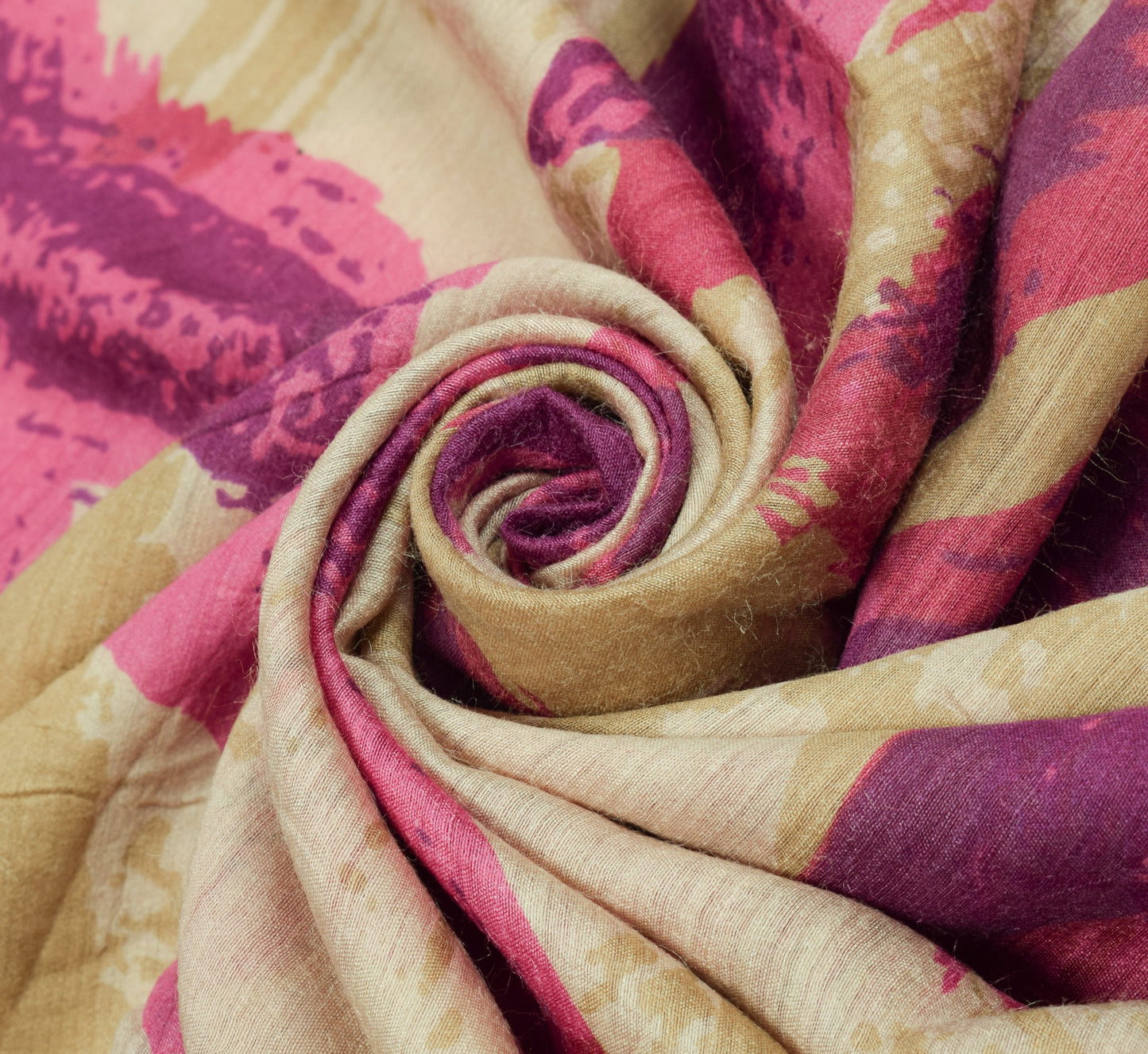 Sushila Vintage Pure khadi Silk Saree Printed with Woven Border Soft Sari Fabric
